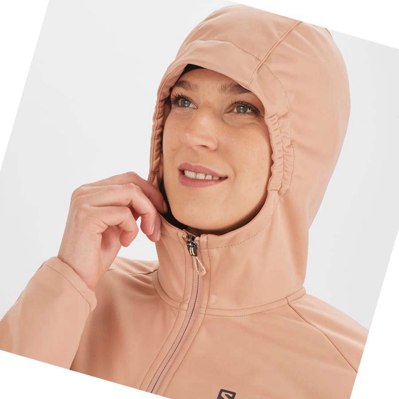Salomon GORE TEX INFINIUM™ WINDSTOPPER® Kabát Női Rózsaszín | KARIEJG-83